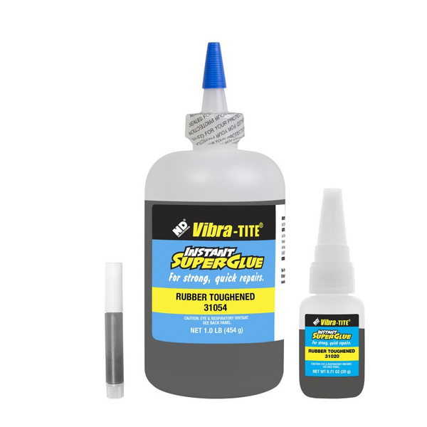 Vibra-TITE Cyanoacrylates, Black Gel, 20 gm Bottle