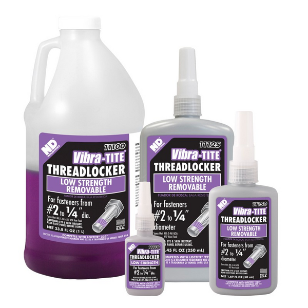 Vibra-TITE Threadlocker, Purple Liquid, 1L Jug