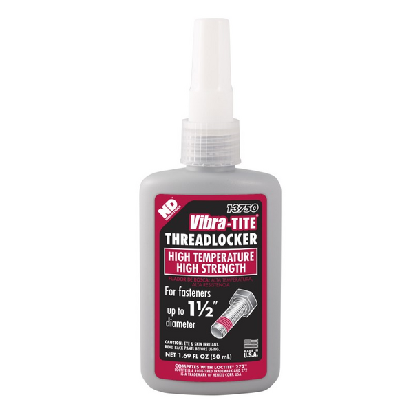 Vibra-TITE Threadlocker, Red Liquid, 250 mL Bottle